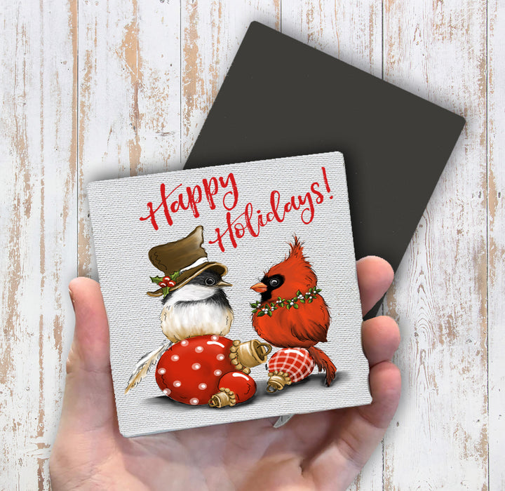 Christmas Birds Cardinal Magnet Fridge