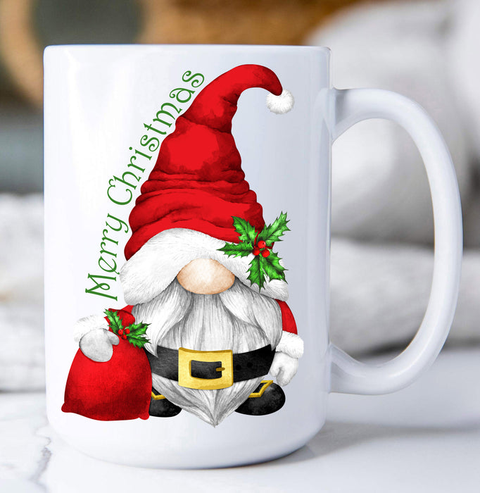 Christmas Gnome Santa Claus Coffee Mug