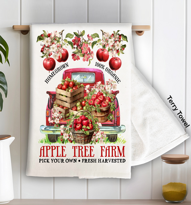 Apple Tree Farm Red Pick Up Terry Cloth Towel