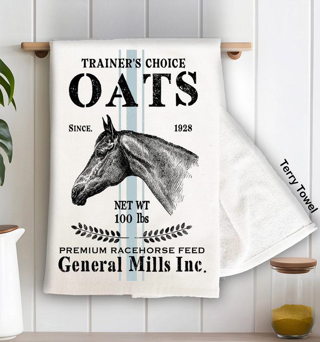 Trainers Choose Oats Horse Terry Cloth Towel