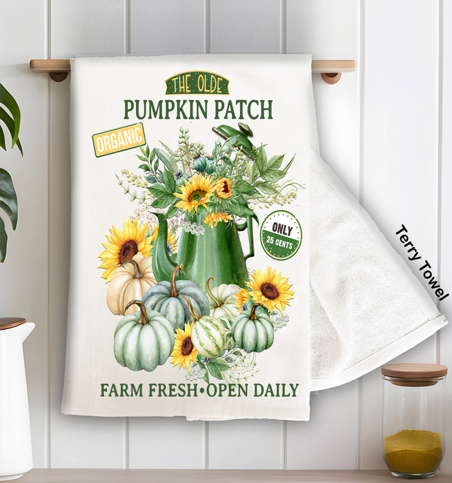 Fall Autumn Farm Pumpkin Patch Terry Towel