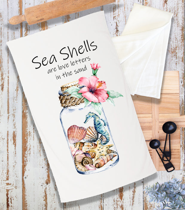 Sea Shells are a Love Letter Terry Towels Kitchen