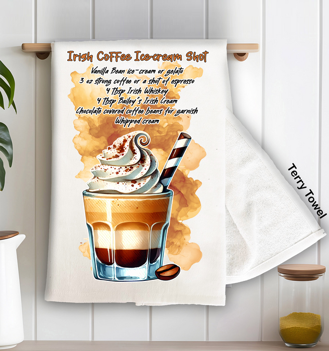 Summer Cocktail Irish Coffe Ice Cream Kitchen Terry Towel