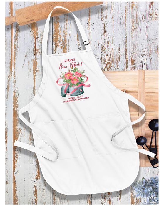 Pink Spring Flowers Apron