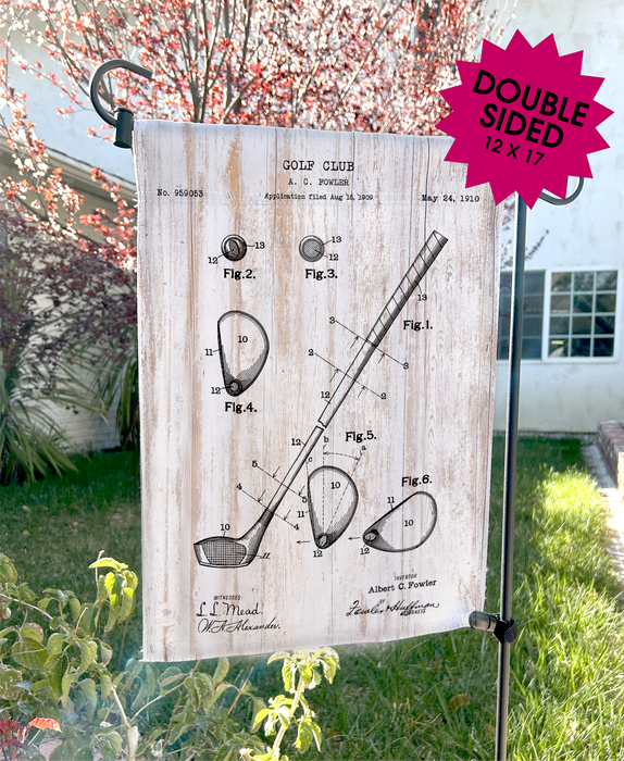 Vintage Golf Club Garden Flags
