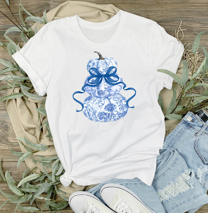 Fall Chinoiserie Blue & White T-Shirt