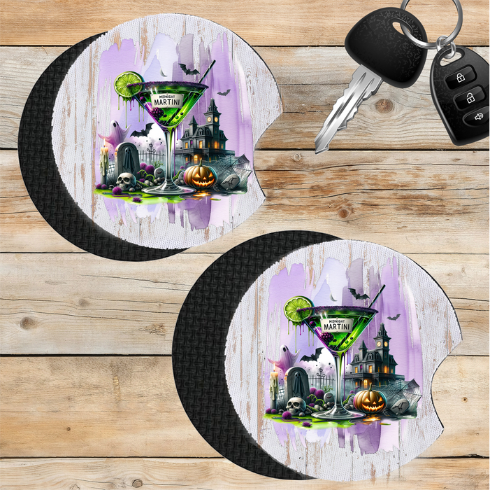 Car Coaster Halloween Midnight Martini