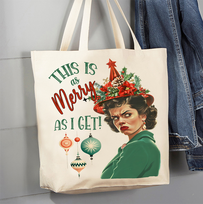 Christmas Funny This is my Merry Canvas Tote Bag