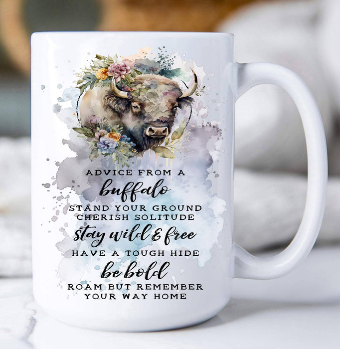 Advice from a Buffalo Coffee Mug