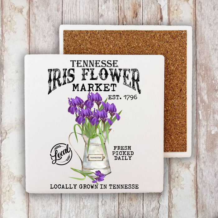 Tennessee State Flower Iris Souvenir Stone Coaster