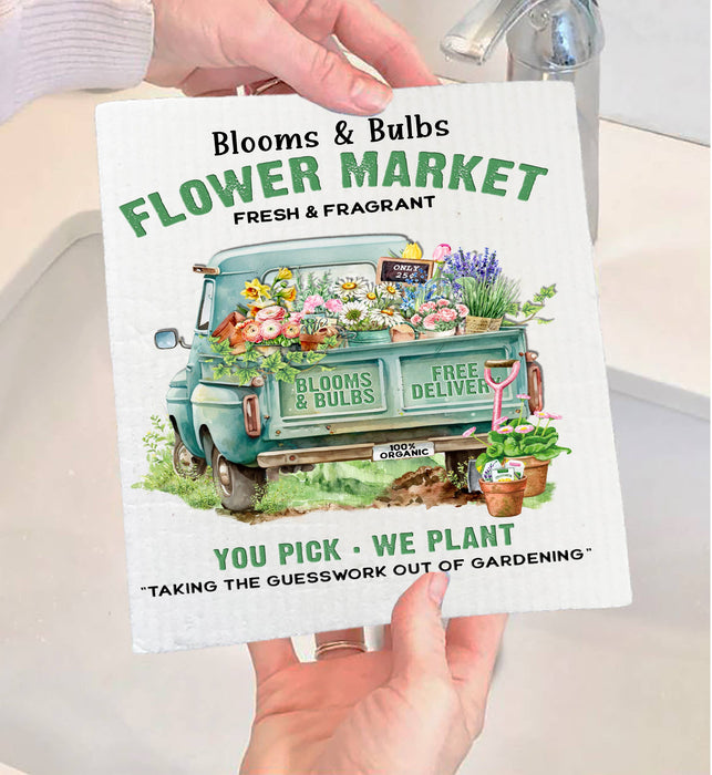 Modern Farmhouse Country Pick up Truck Swedish Dishcloth
