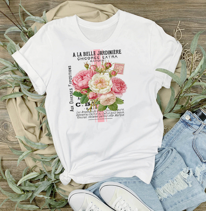 Vintage Shabby Chic French Roses T-Shirt