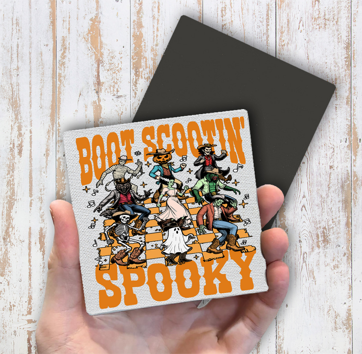 Halloween Boot Scootin Spooky Magnet Fridge