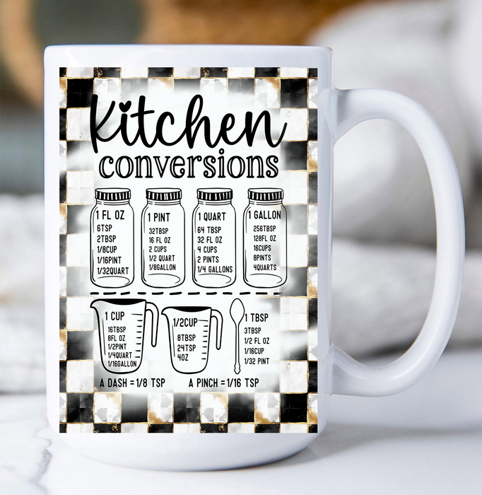 Checkered Kitchen Conversions Coffee Mug