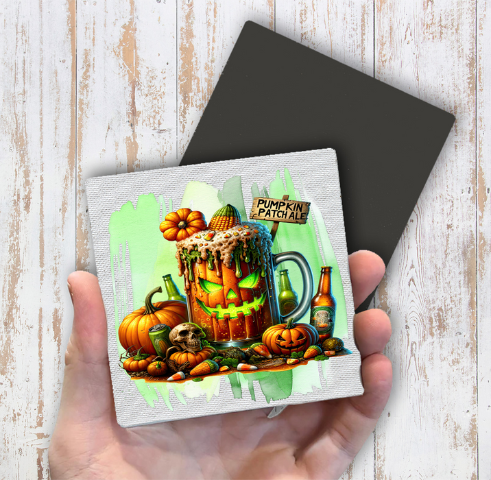 Halloween Pumpkin Patch Ale Magnet Fridge