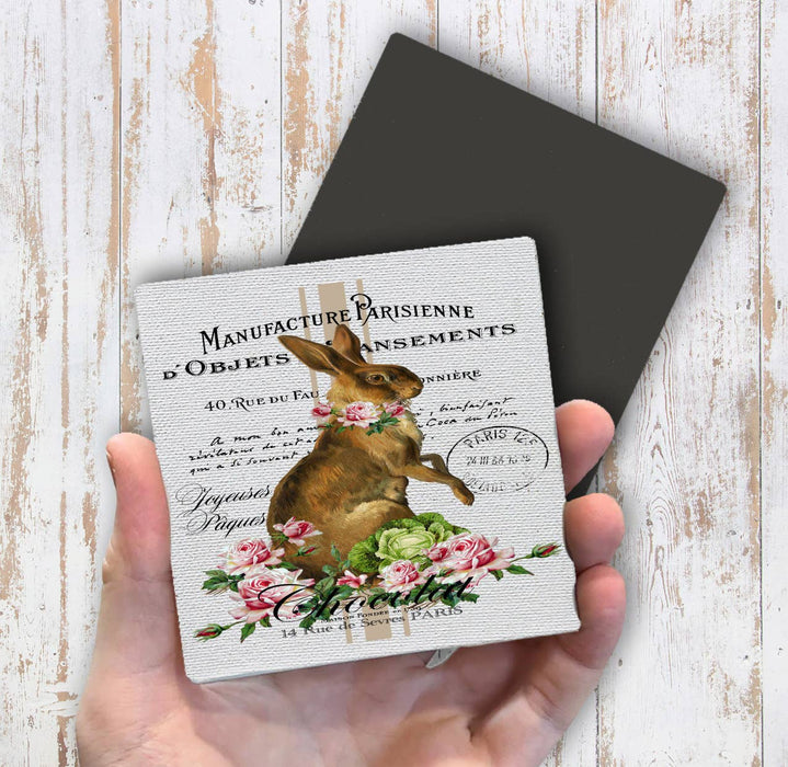 Easter French Easter Bunny Magnet Fridge