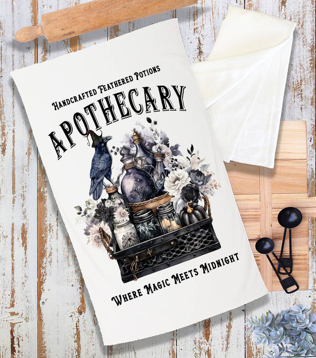 Halloween Apothecary Potions Terry Towel