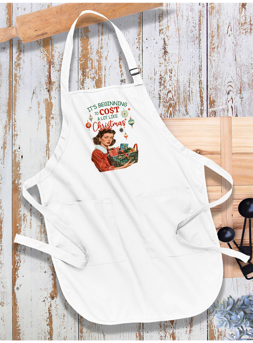 Beginning to cost like Christmas Apron