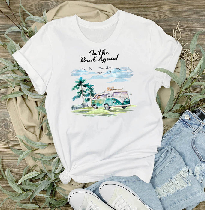 On The Road Again Camping Mountains T-Shirt