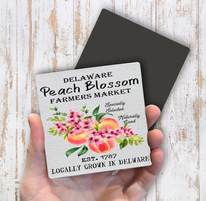Delaware State Flower Peach Blossom Magnet Fridge