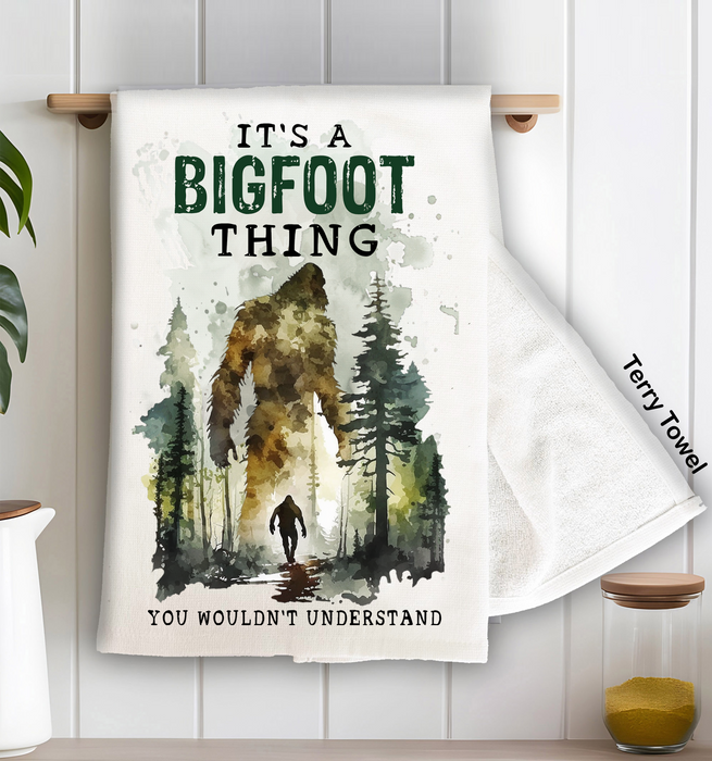 It's A Big Foot Thing Sasquatch Kitchen Terry Towel