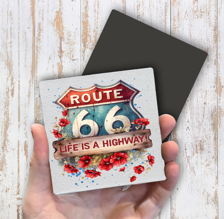 Route 66 Life is a Highway  Magnet Fridge