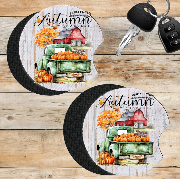 Car Coaster Fall farm Fresh Autumn