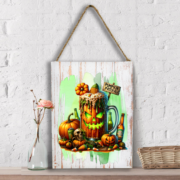 Halloween Pumpkin Patch Ale Wall Decor