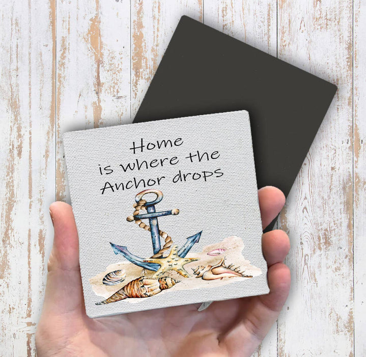 Beach Sea Shells Ocean Anchor Magnet Fridge