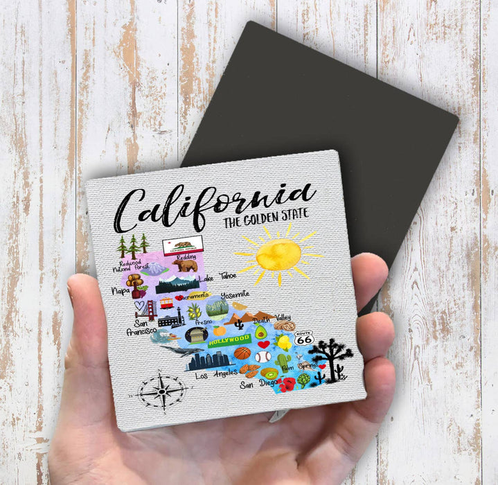 California State Map Souvenir Magnet Fridge