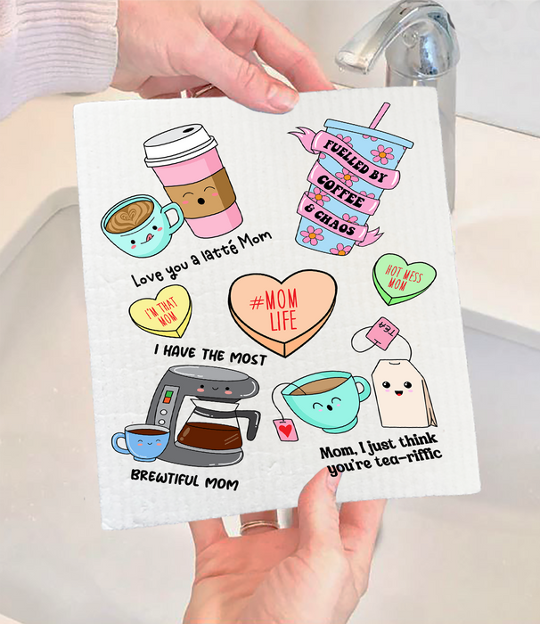 Mother's Day Puns Sarcastic Quotes Swedish Dishcloth