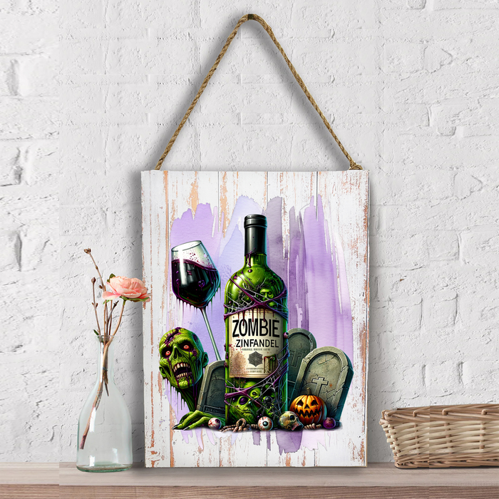 Halloween Zombie Zinfandel Wall Decor