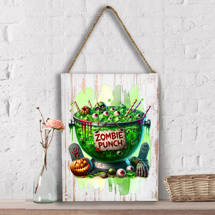 Halloween Zombie Punch Wall Decor