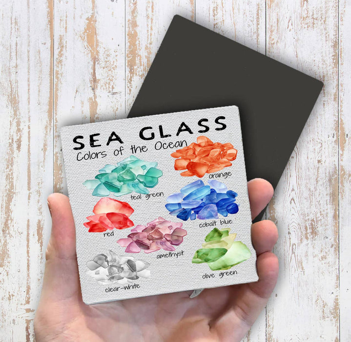 Coastal Beach Sea Glass Ocean Magnet Fridge