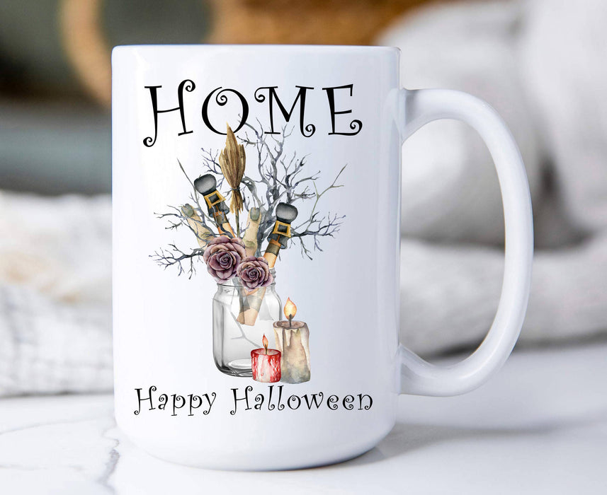 Home Haunted Happy Halloween Coffee Mugs