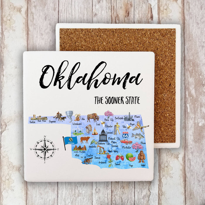 Oklahoma State MapStone Coaster