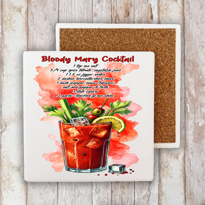 Summer Cocktail Bloody Mary Stone Coaster