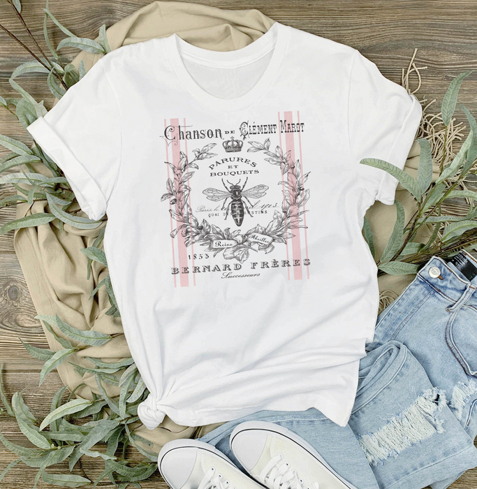 Vintage Shabby Chic French Bee T-Shirt