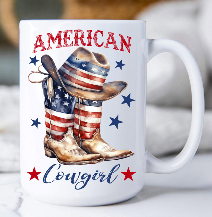 Western American Cowgirl Boots Coffee Mug