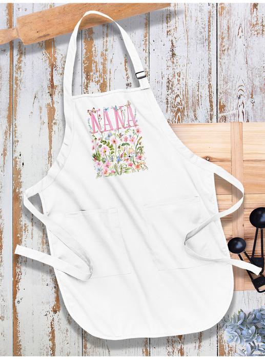 Mother's Day Wild Flowers Nana Apron