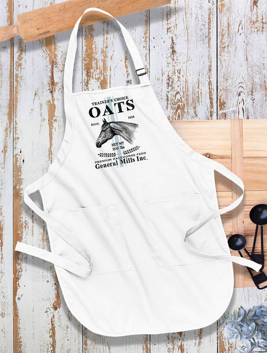 Trainers Choose Oats Horse Kitchen Cotton Apron