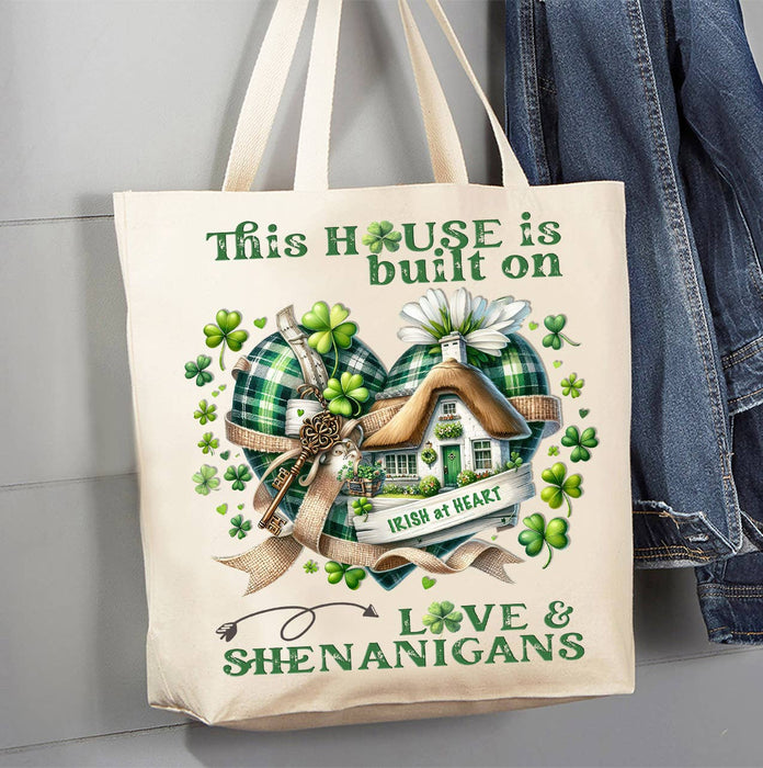 St. Patrick's Day House Built on Shenanigans Canvas Tote Bag