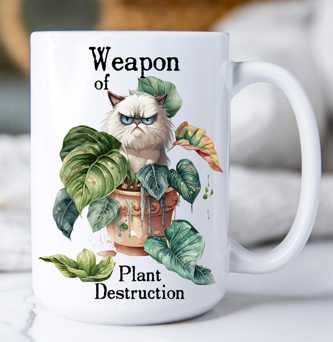 Weapon of Plant Destruction Cat Coffee Mug
