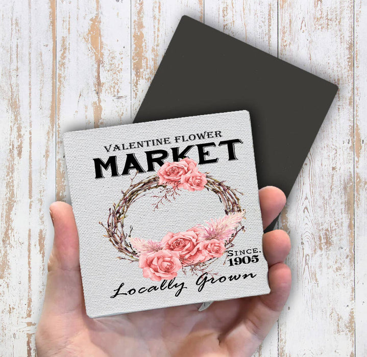 Valentine Flower Market Boho Magnet Fridge