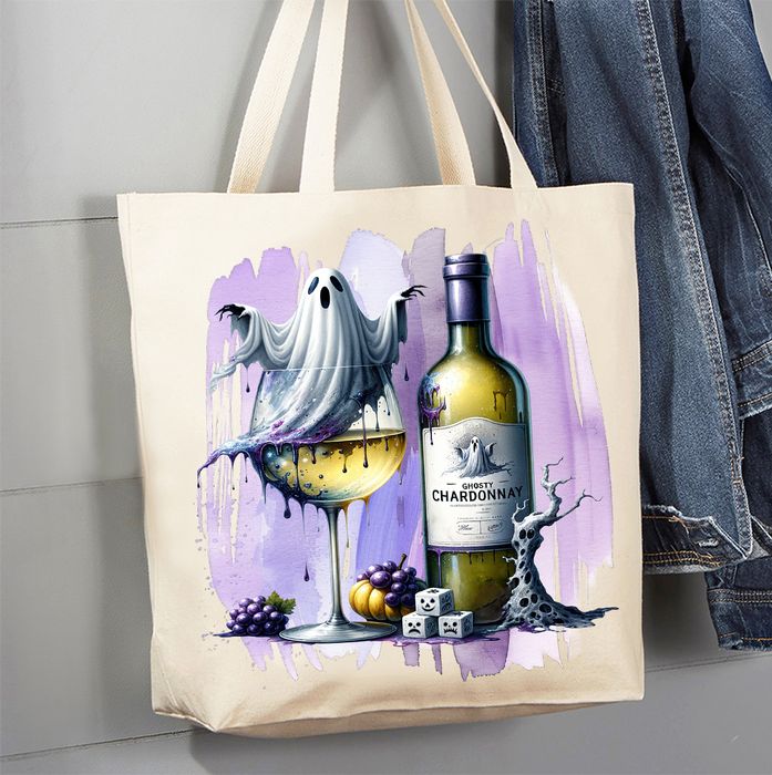 Halloween Gostly Chardonnay Canvas Tote Bag