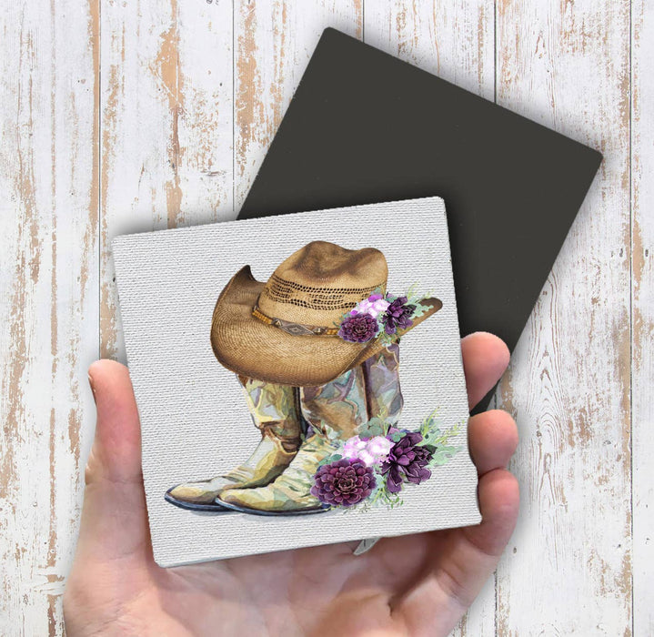 Western Cowboy Boots Hats Southwestern Magnet Fridge