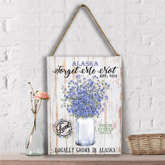 Alaska State Flower Forget Me Not Wall Decor