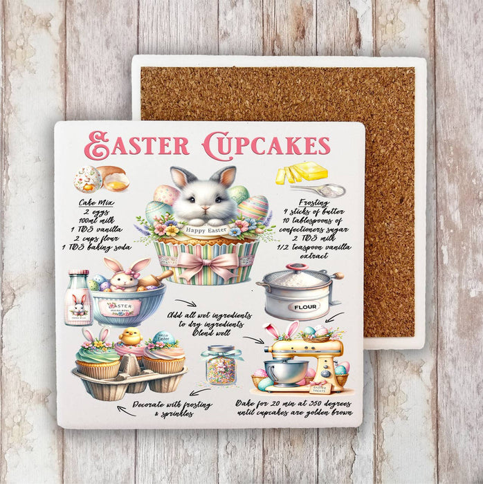 Easter Cucakes Recipe Bunny Stone Coaster