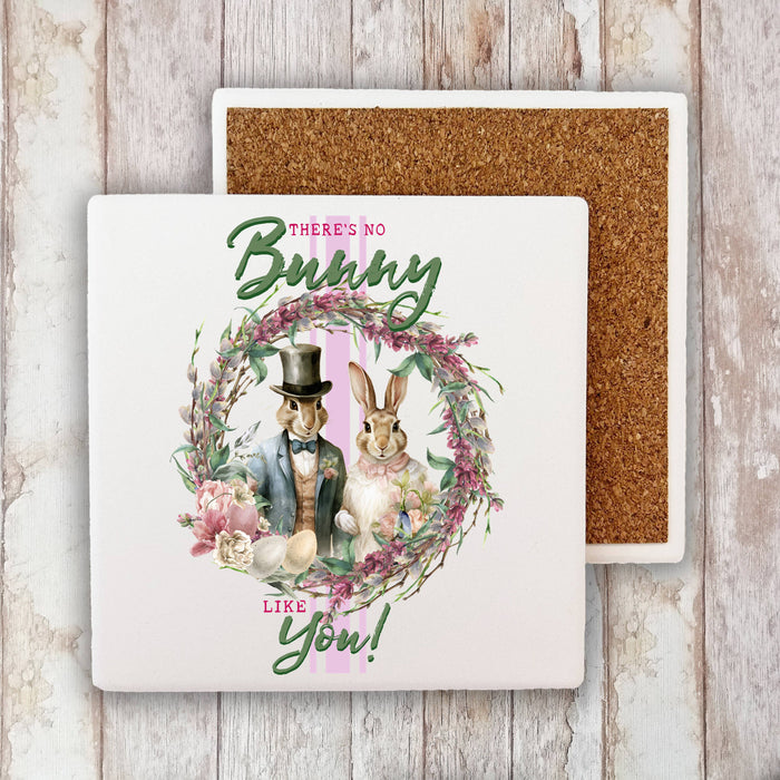 Easter Victorian Bunny like You Stone Coaster