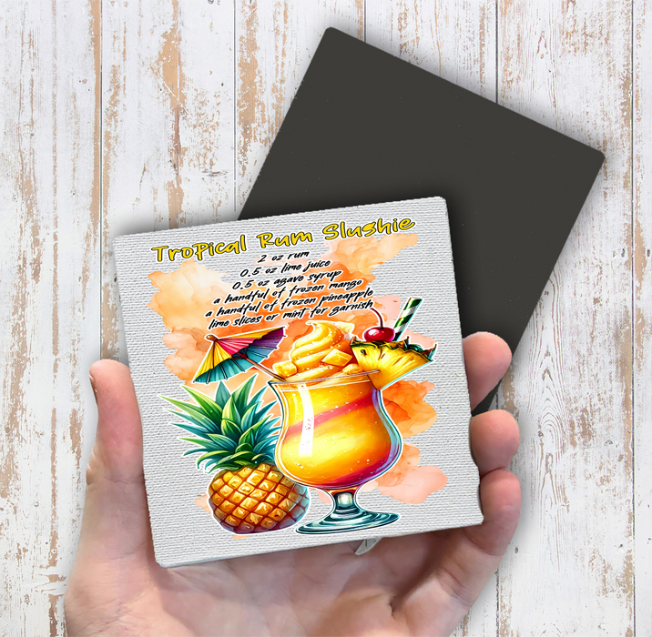 Summer Cocktail Tropical Rum Slushie Magnet Fridge